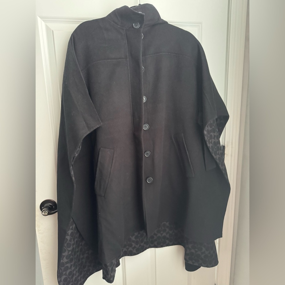 Coach Double Face Wool Cape